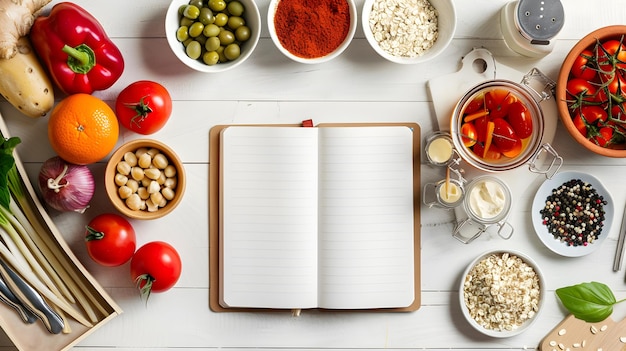 Stôl s ingredienciami